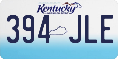 KY license plate 394JLE