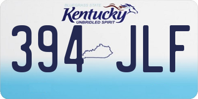 KY license plate 394JLF