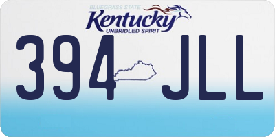 KY license plate 394JLL