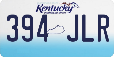 KY license plate 394JLR