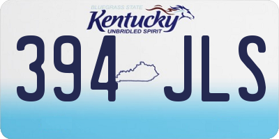 KY license plate 394JLS