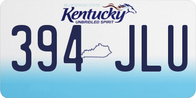 KY license plate 394JLU