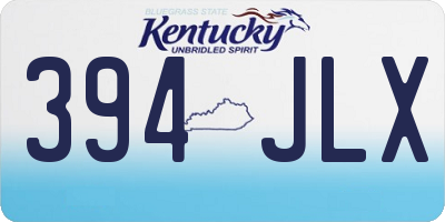 KY license plate 394JLX