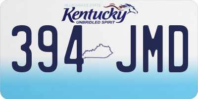 KY license plate 394JMD