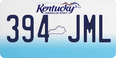 KY license plate 394JML