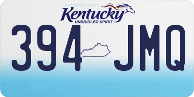 KY license plate 394JMQ