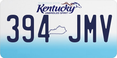 KY license plate 394JMV
