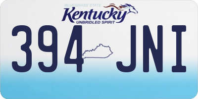 KY license plate 394JNI