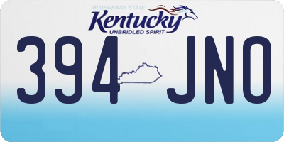 KY license plate 394JNO