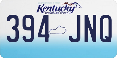 KY license plate 394JNQ