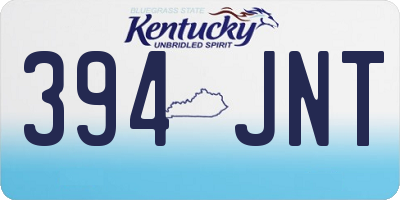 KY license plate 394JNT