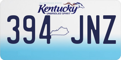 KY license plate 394JNZ