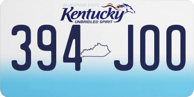 KY license plate 394JOO