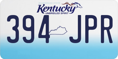 KY license plate 394JPR