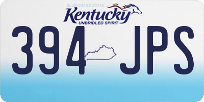 KY license plate 394JPS