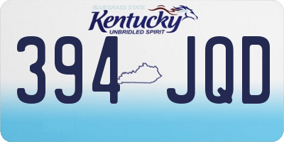 KY license plate 394JQD