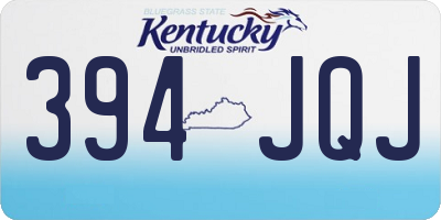 KY license plate 394JQJ