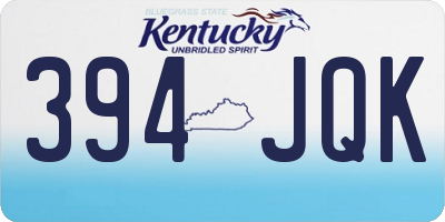 KY license plate 394JQK