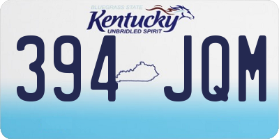 KY license plate 394JQM