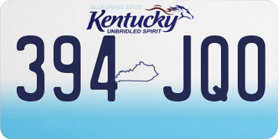 KY license plate 394JQO
