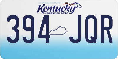 KY license plate 394JQR