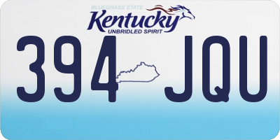 KY license plate 394JQU