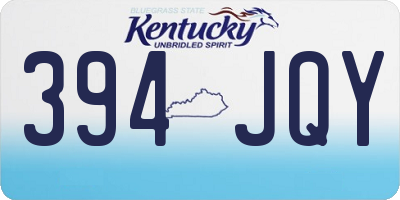 KY license plate 394JQY