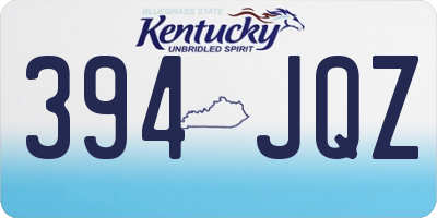 KY license plate 394JQZ