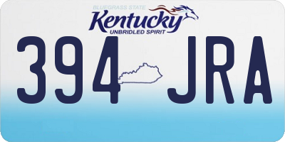 KY license plate 394JRA