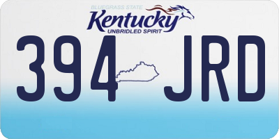 KY license plate 394JRD