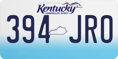 KY license plate 394JRO