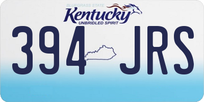 KY license plate 394JRS