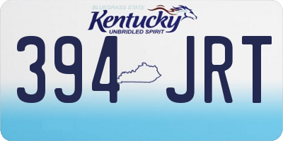 KY license plate 394JRT