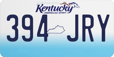 KY license plate 394JRY