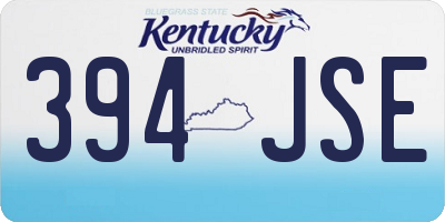 KY license plate 394JSE