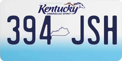 KY license plate 394JSH