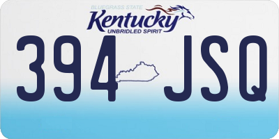 KY license plate 394JSQ