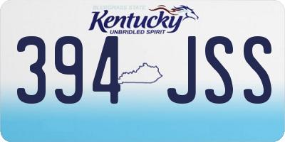 KY license plate 394JSS