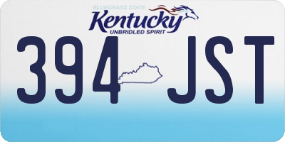 KY license plate 394JST