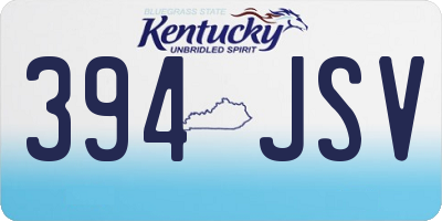 KY license plate 394JSV