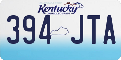 KY license plate 394JTA