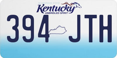 KY license plate 394JTH