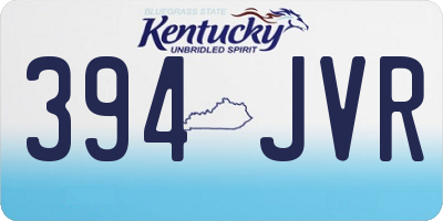 KY license plate 394JVR