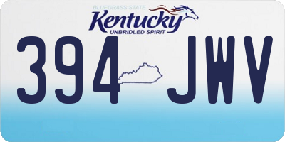 KY license plate 394JWV