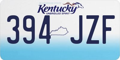 KY license plate 394JZF