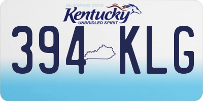 KY license plate 394KLG