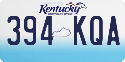 KY license plate 394KQA