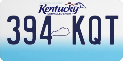 KY license plate 394KQT