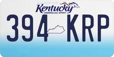 KY license plate 394KRP