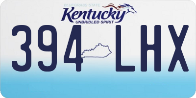 KY license plate 394LHX